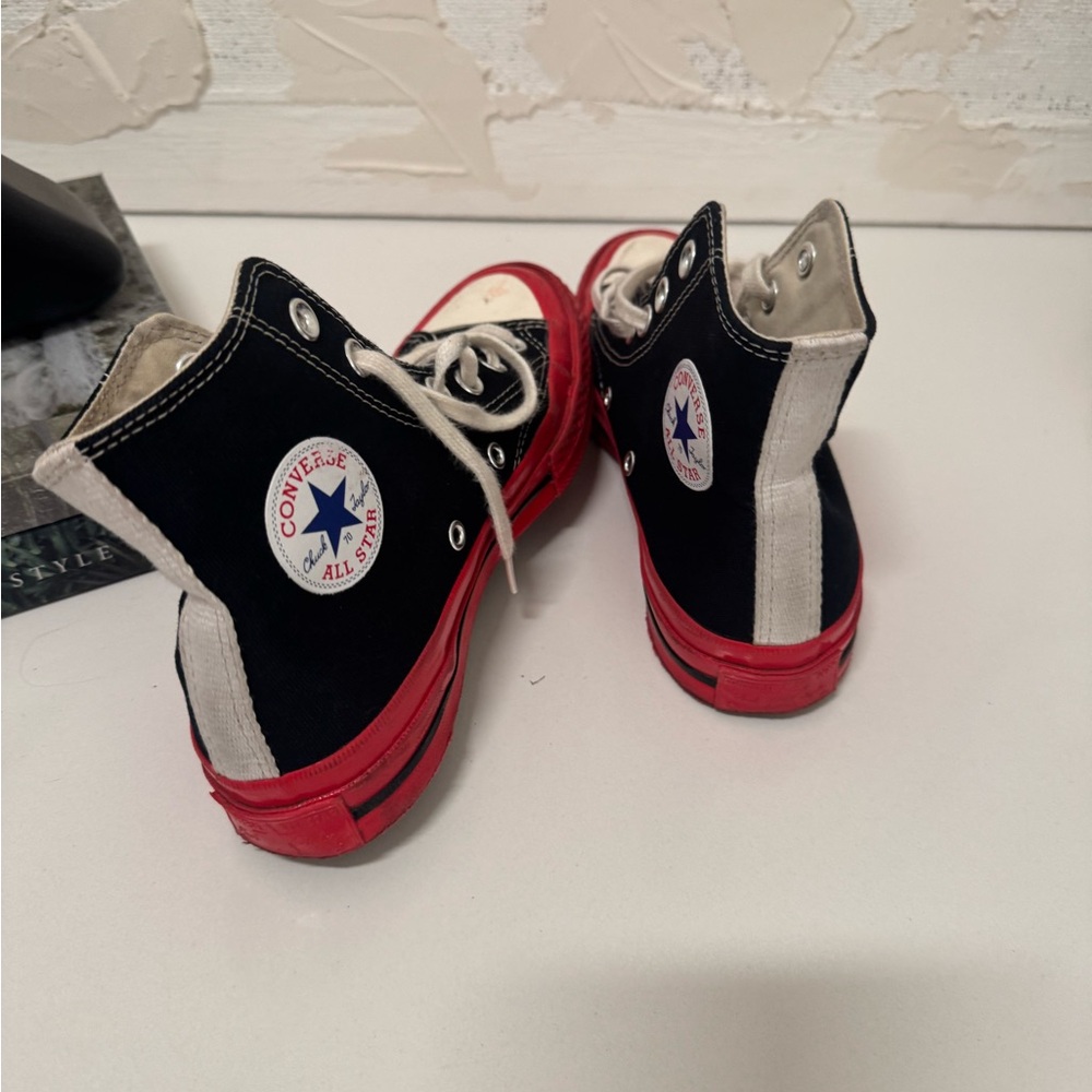 COMME des GARCONS PLAY Converse Red Sole high top women’s 6 - Picture 13 of 14